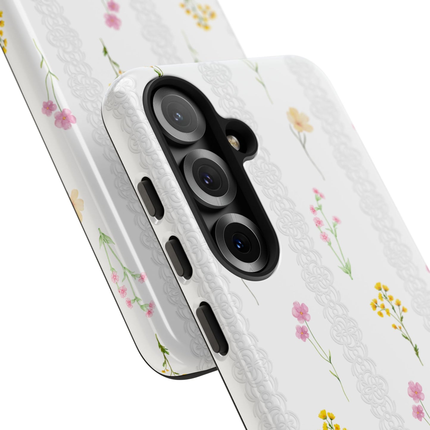 Aesthetic Wild Flower Phone Case, Coquette Aesthetics, Floral Pattern Cover, Minimaliste Style, Samsung Casing, S24 Cases