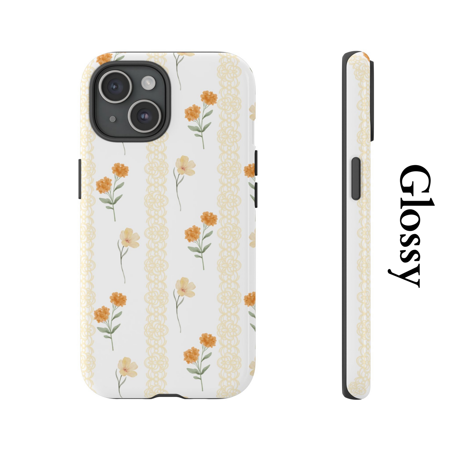 Aesthetic iPhone Case, Floral Pattern, Wild Flowers, iPhone 16 15 14 13 12 Pro Max, Gift For Her, Coquette Style