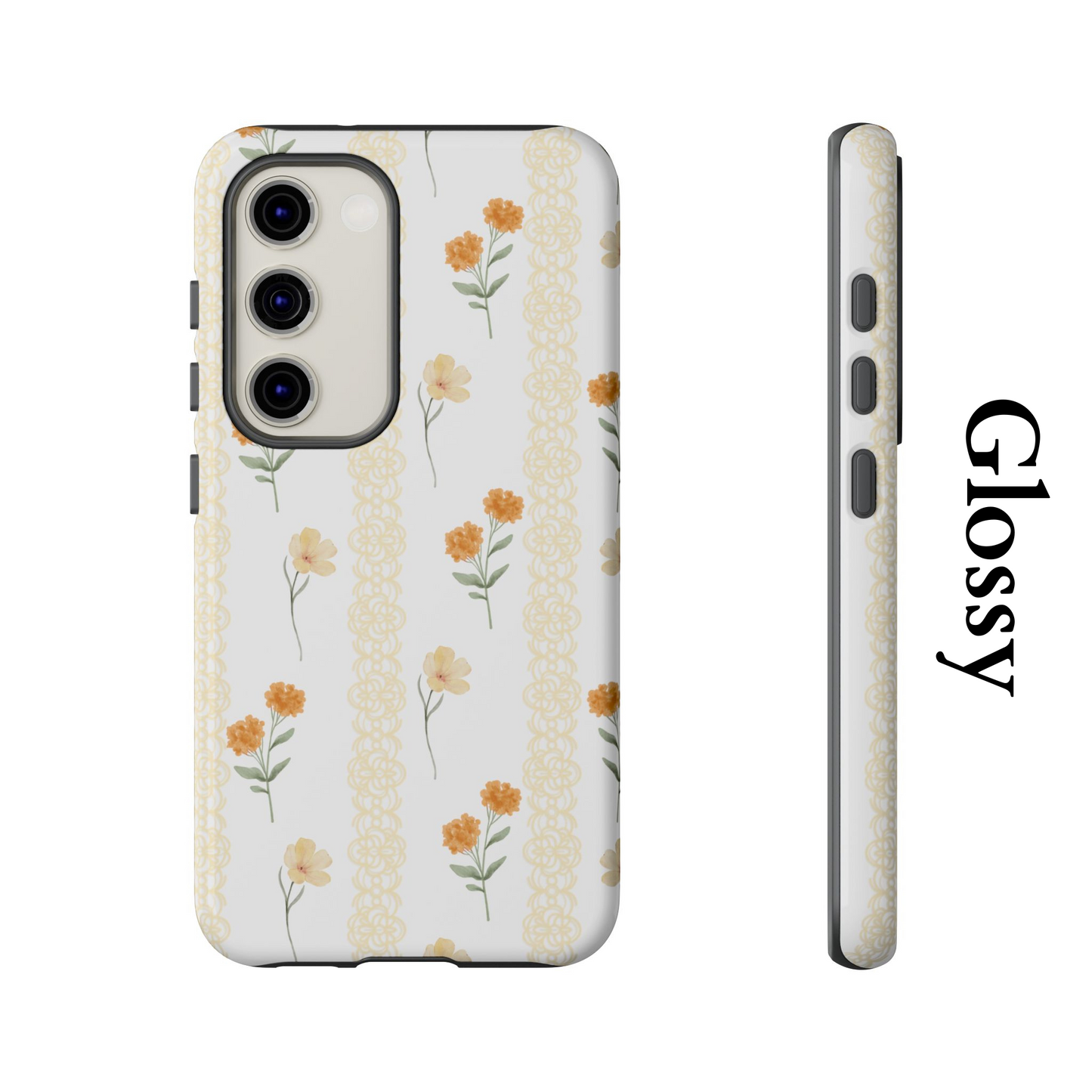 Floral Phone Case, Coquette Aesthetics, Samsung Casing, Cottagecore Style, Wild Flower, Gift For Her, Florals Design