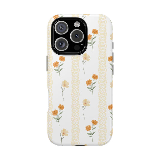 Aesthetic iPhone Case, Floral Pattern, Wild Flowers, iPhone 16 15 14 13 12 Pro Max, Gift For Her, Coquette Style
