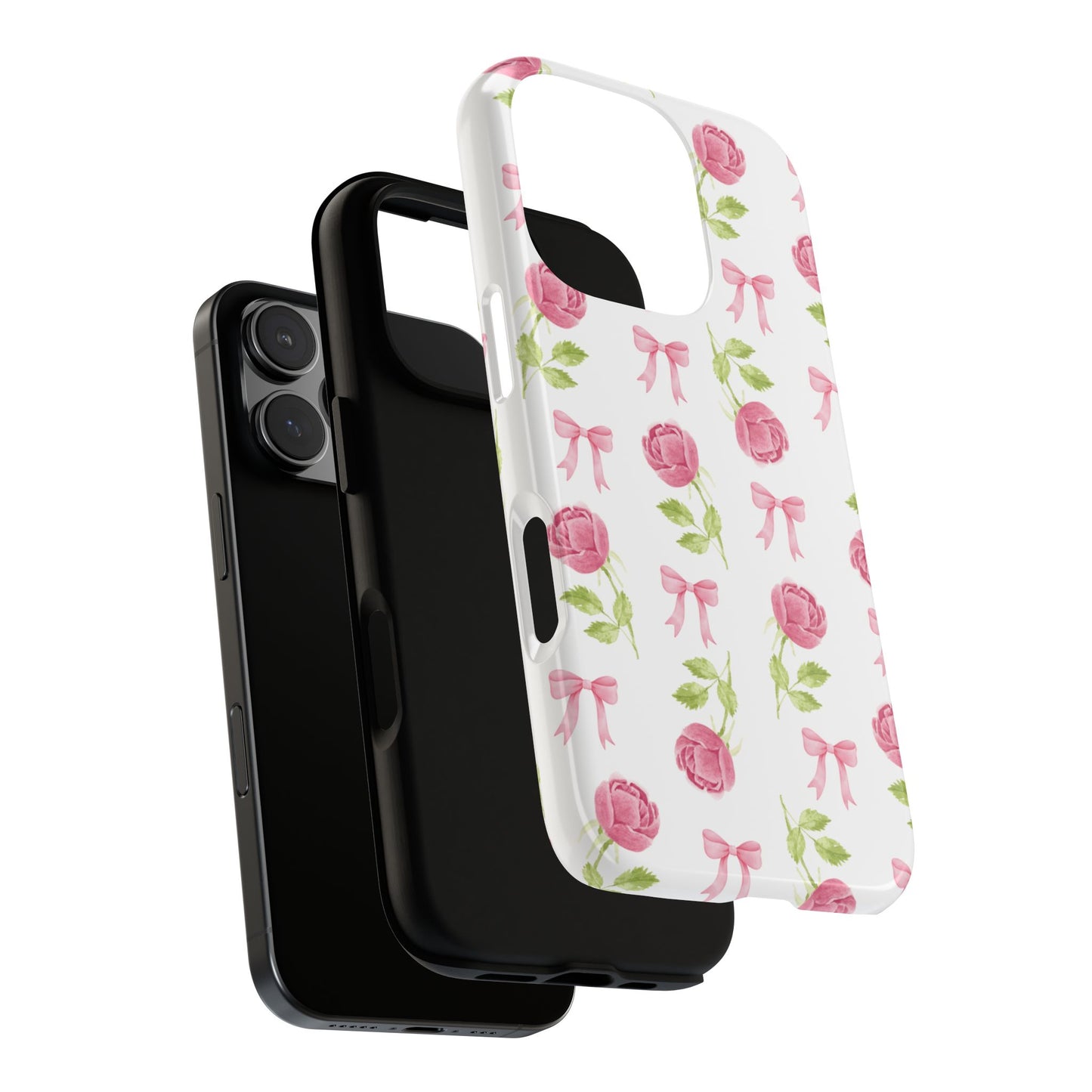 Floral Phone Case, Coquette Aesthetics, Cute iPhone Case, Romantic Gift, Cottagecore Style, iPhone 16 15 14 13 12 Pro Max