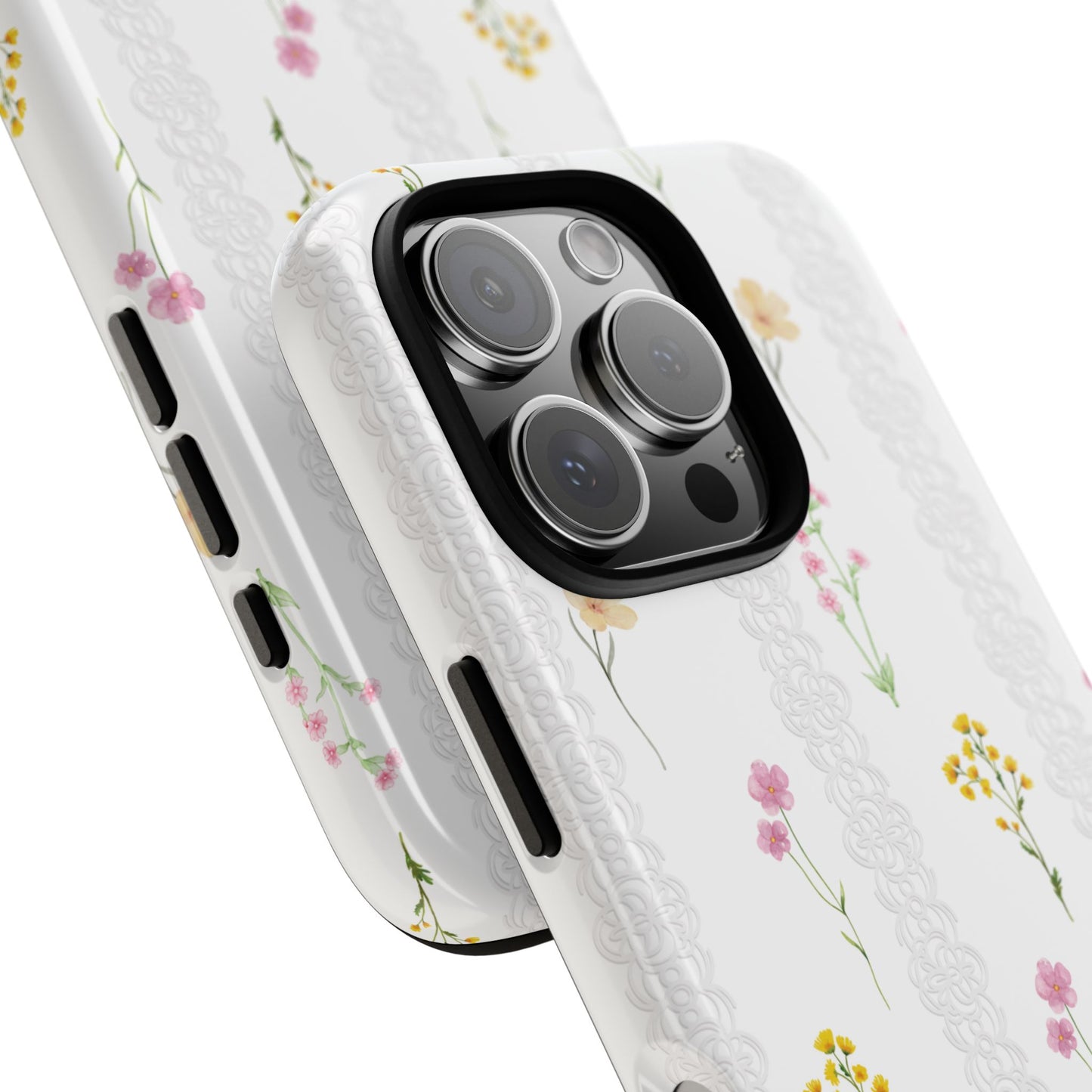 Aesthetic Wild Flower Phone Case, Floral Pattern Cover, iPhone 16 15 14 13 12 Pro Max, iPhone Case, Gift For Her