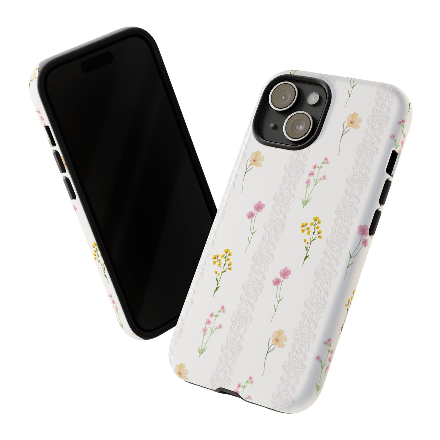Aesthetic Wild Flower Phone Case, Floral Pattern Cover, iPhone 16 15 14 13 12 Pro Max, iPhone Case, Gift For Her