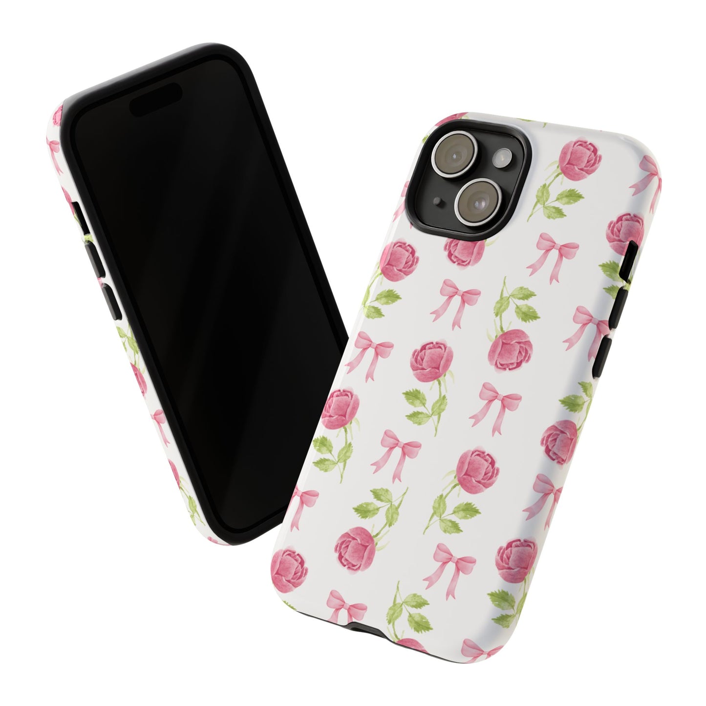 Floral Phone Case, Coquette Aesthetics, Cute iPhone Case, Romantic Gift, Cottagecore Style, iPhone 16 15 14 13 12 Pro Max