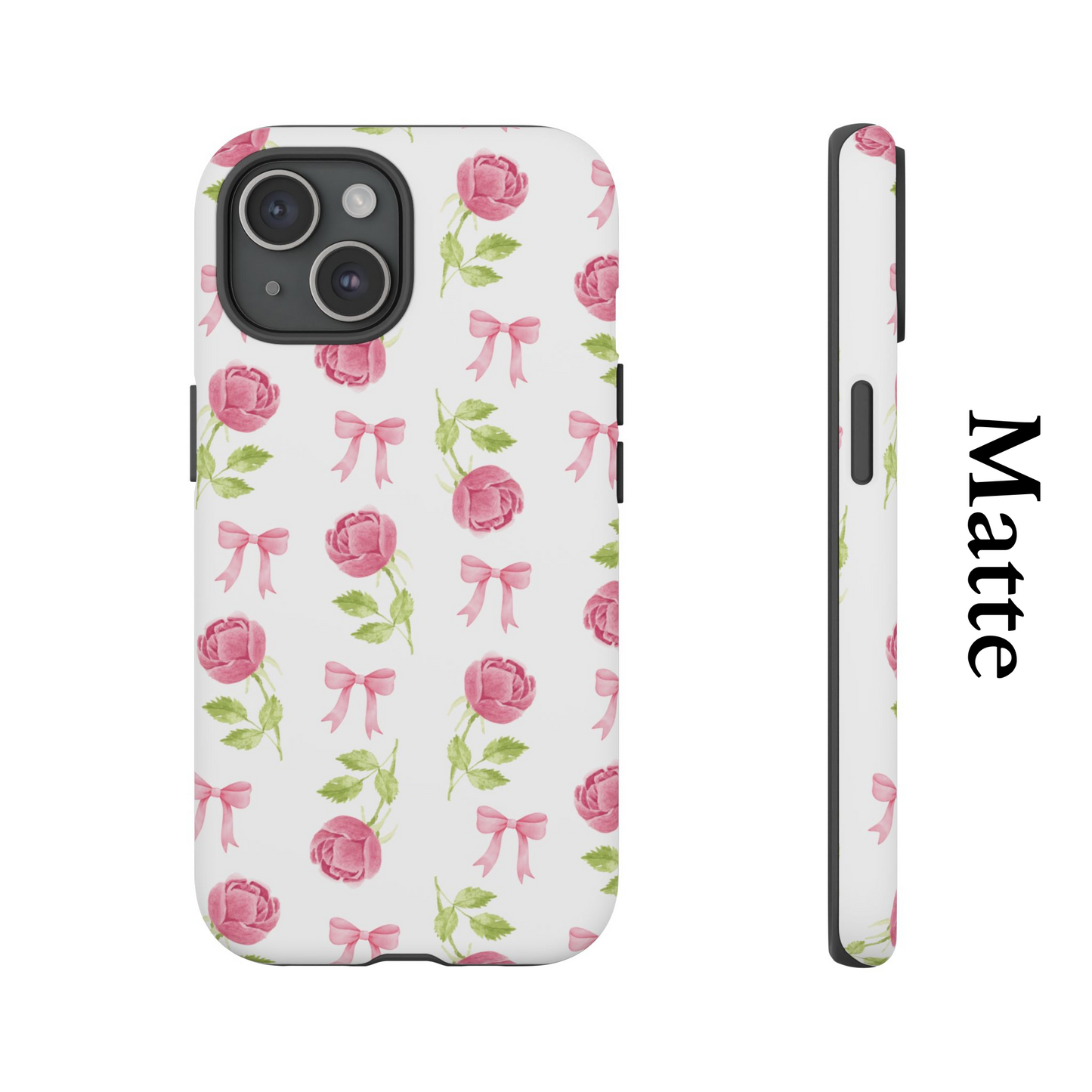 Floral Phone Case, Coquette Aesthetics, Cute iPhone Case, Romantic Gift, Cottagecore Style, iPhone 16 15 14 13 12 Pro Max