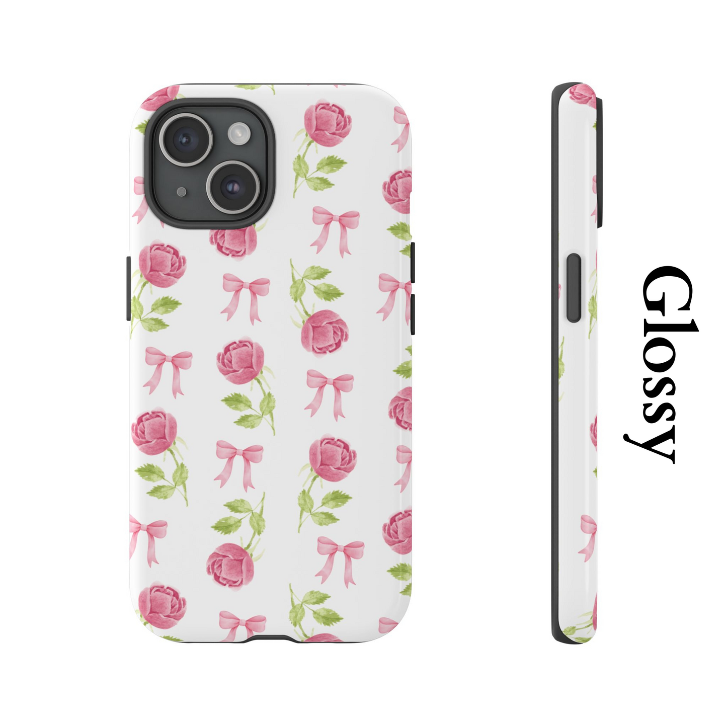 Floral Phone Case, Coquette Aesthetics, Cute iPhone Case, Romantic Gift, Cottagecore Style, iPhone 16 15 14 13 12 Pro Max
