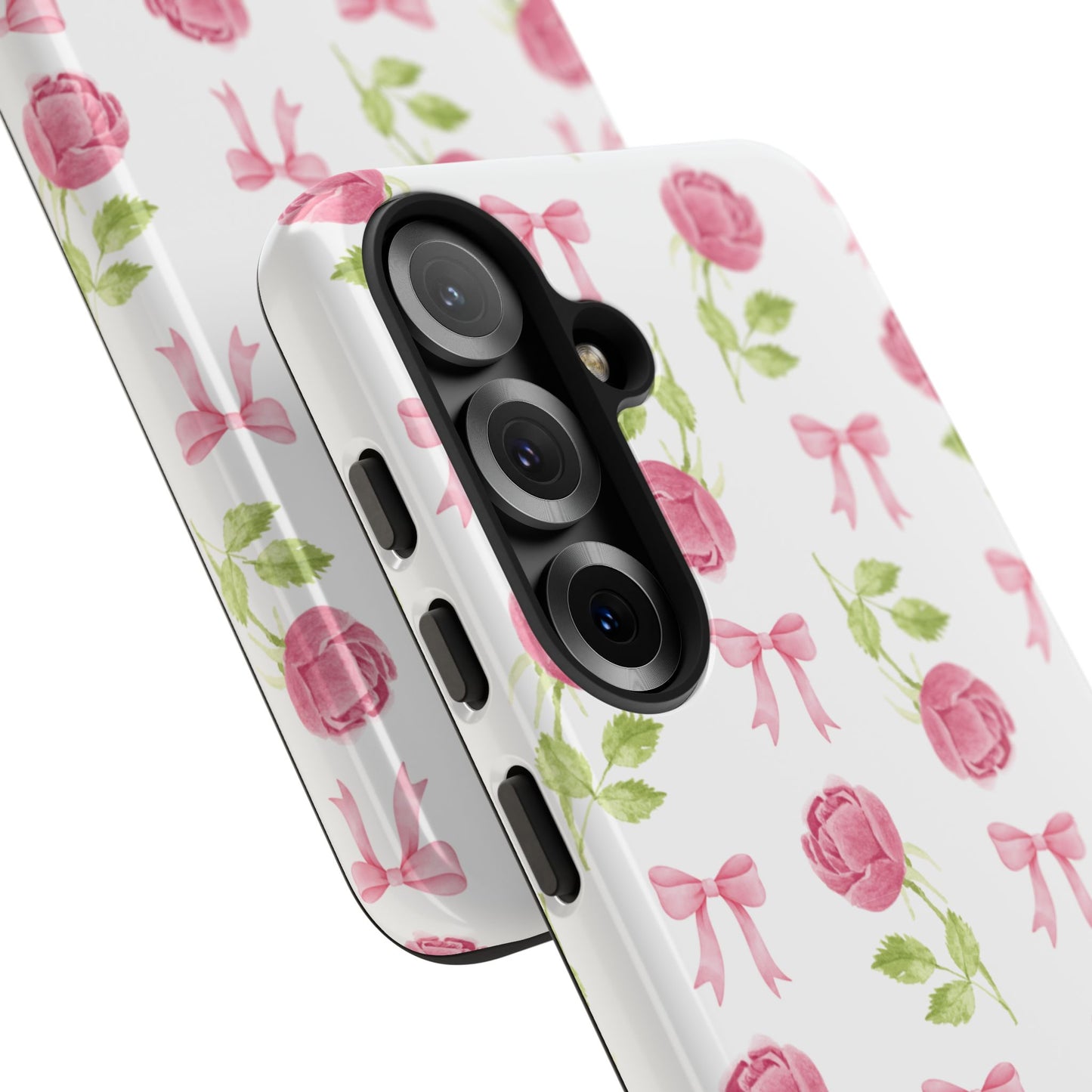 Floral Phone Case, Samsung Casing, Bow Coquette, Aesthetics Pink, Minimaliste Style, Gift For Her