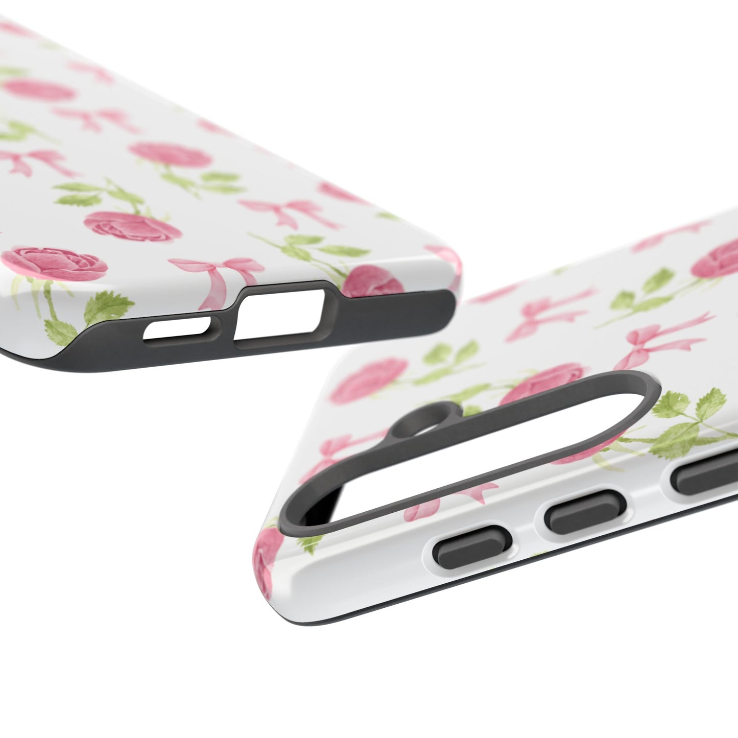 Floral Phone Case, Samsung Casing, Bow Coquette, Aesthetics Pink, Minimaliste Style, Gift For Her