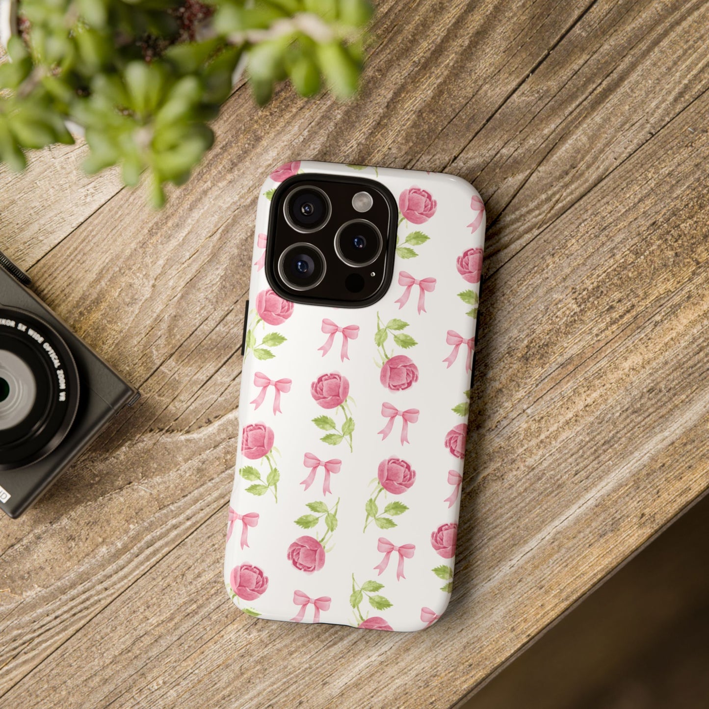Floral Phone Case, Coquette Aesthetics, Cute iPhone Case, Romantic Gift, Cottagecore Style, iPhone 16 15 14 13 12 Pro Max