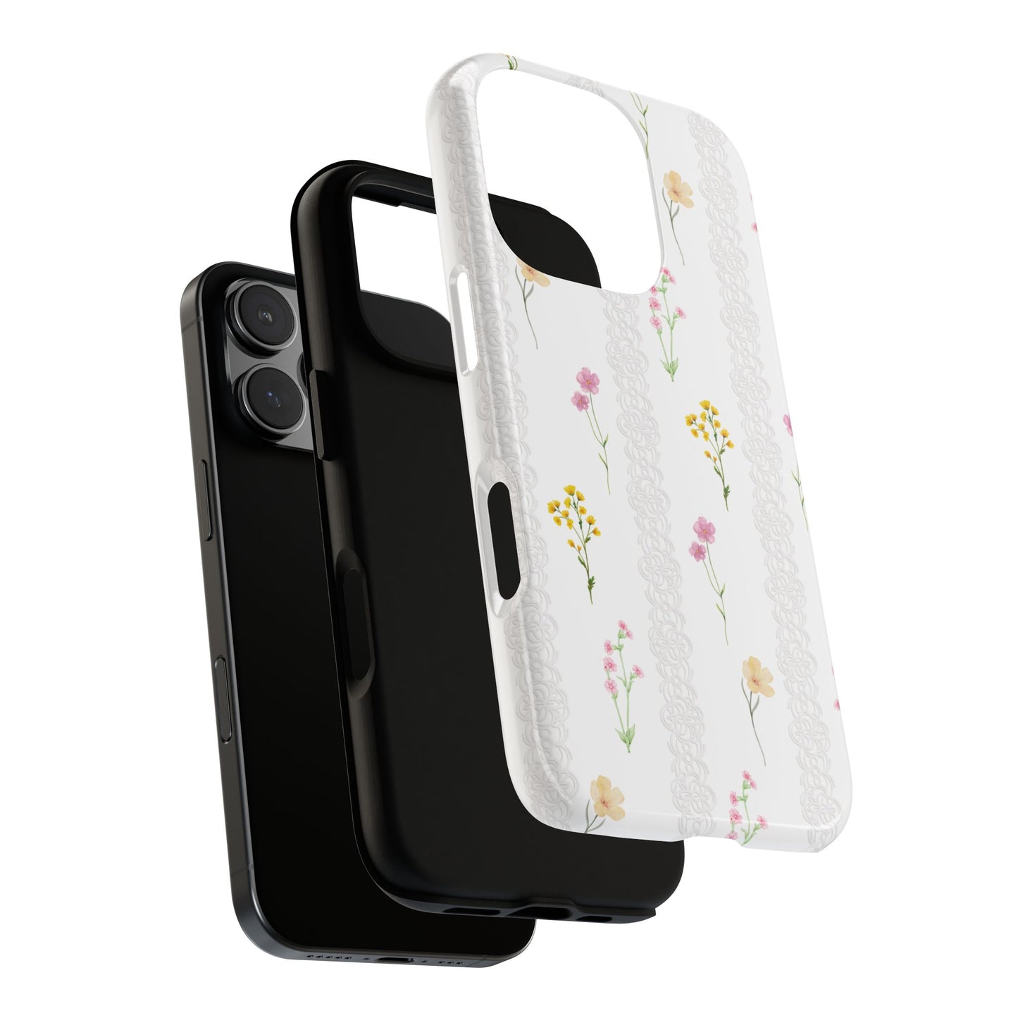 Aesthetic Wild Flower Phone Case, Floral Pattern Cover, iPhone 16 15 14 13 12 Pro Max, iPhone Case, Gift For Her