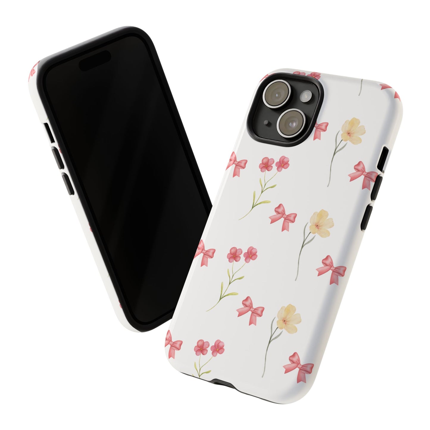 Aesthetic Floral Phone Case, Wild Flower Phone Cover, iPhone 16 15 14 13 12 Pro Max, Coquette Bow, iPhone Case, Gifts For Her